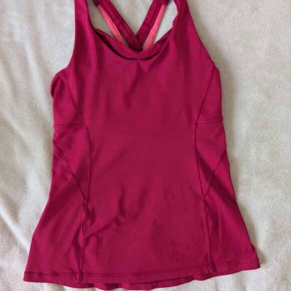 3/$30 Lululemon raspberry red athletic tank - Picture 1 of 7